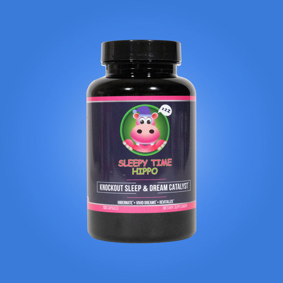 Bottle of Happy Hippo Product Image - Sleepy Time Natural Sleep Aid Capsules