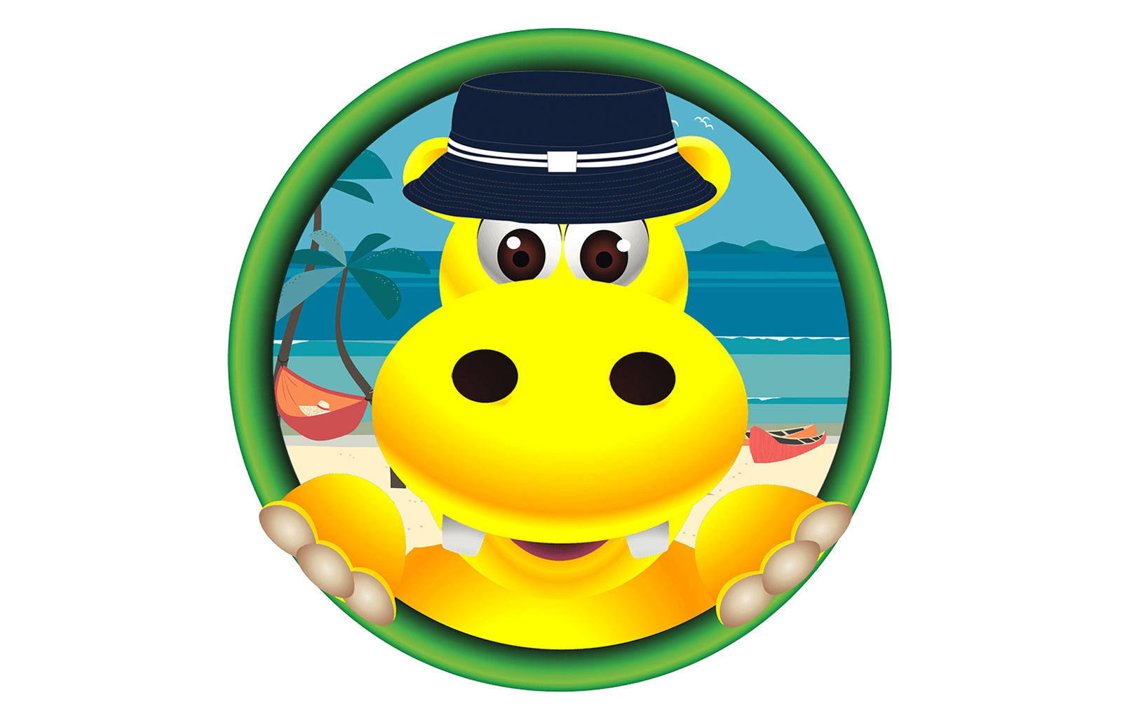 Featured Image of Puddles the Hippo character representing the Happy Hippo Product Yellow Sunda Kratom Powder (Mellow Yellow)