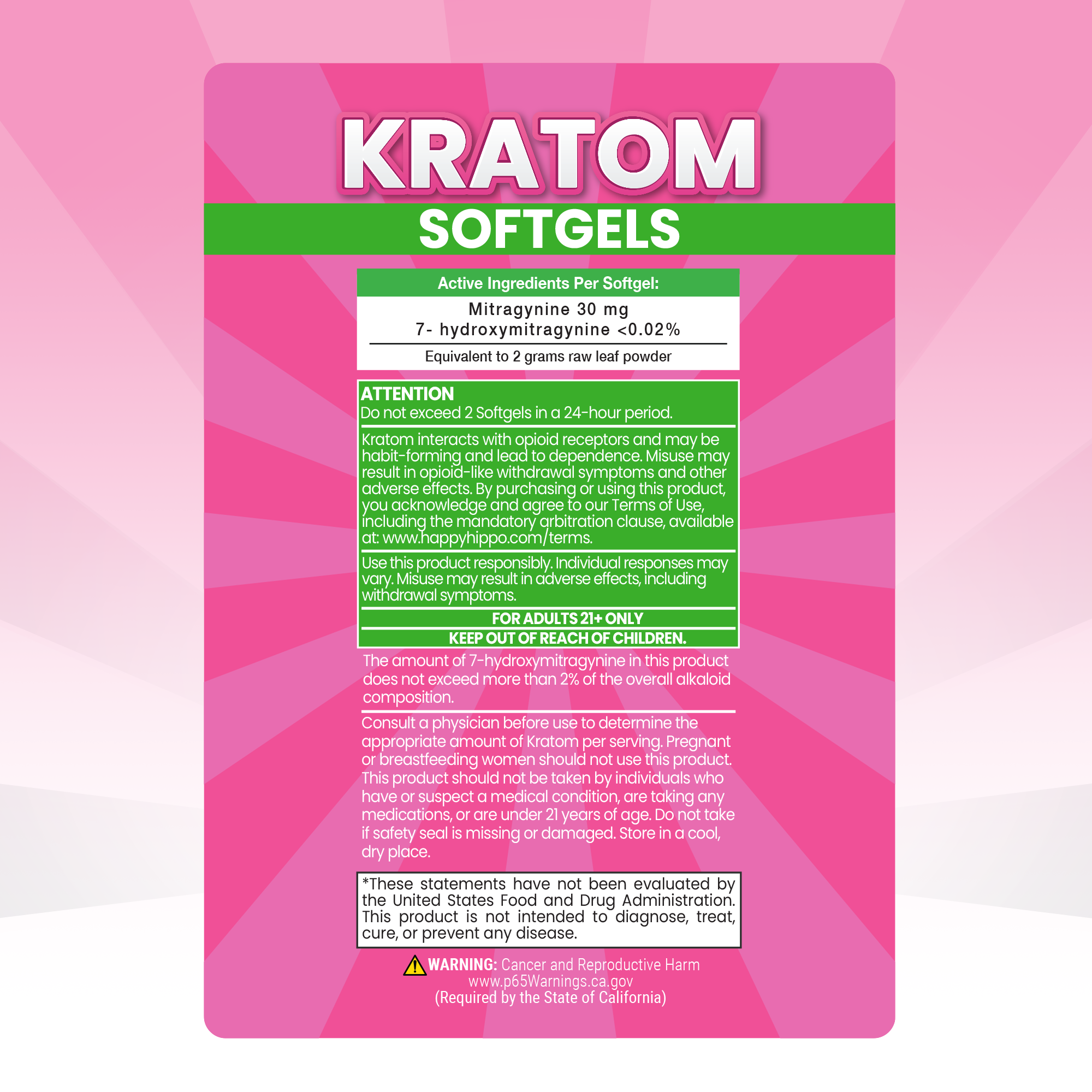 Kratom Extract Softgels