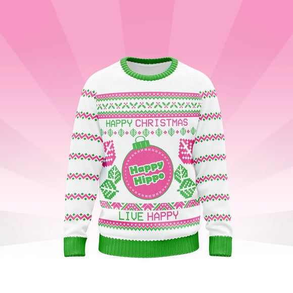 Happy Hippo Christmas Sweater