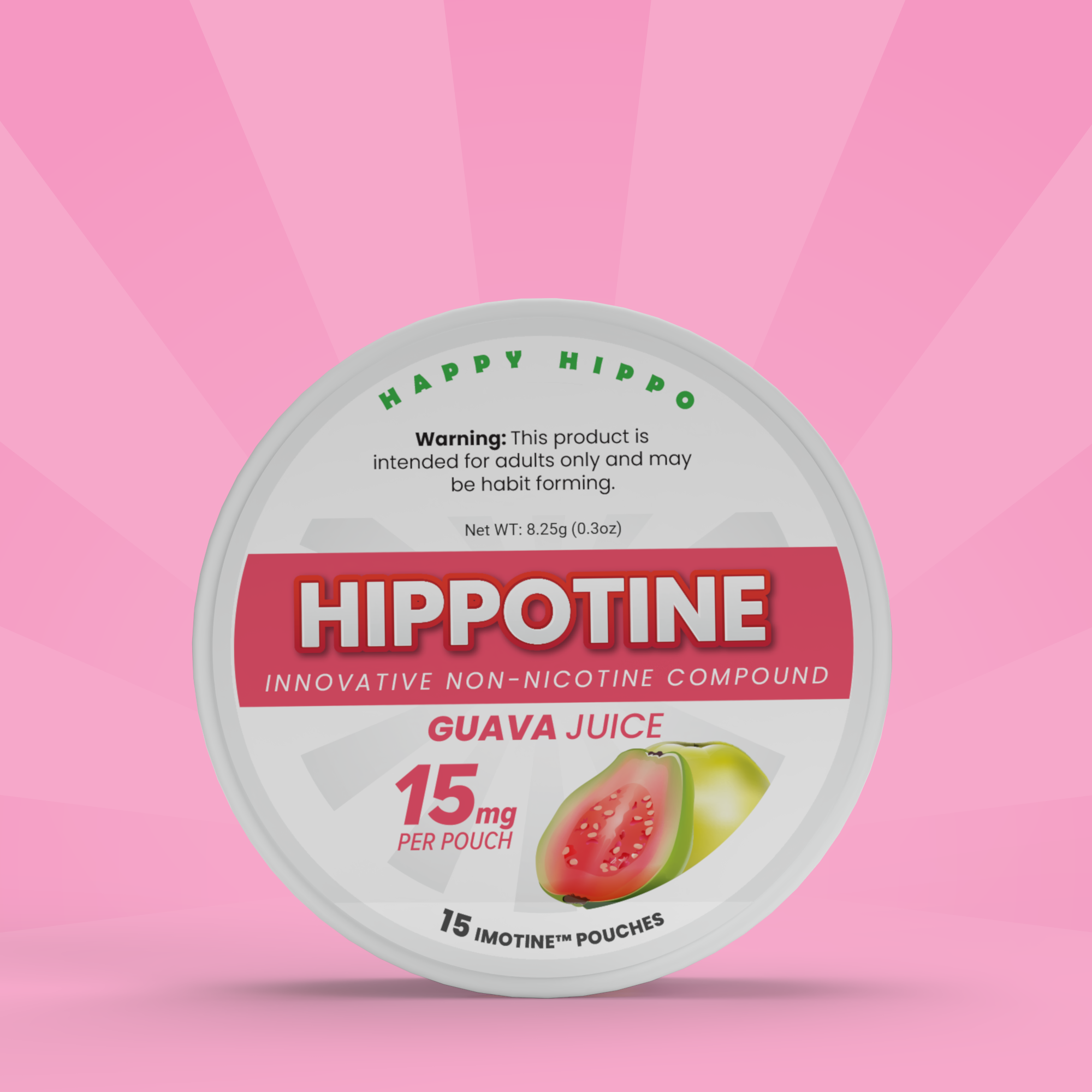 Nicotine Free Hippotine Pouches IMOTINE Happy Hippo Nicotine free hippotine pouches imotine happy hippo