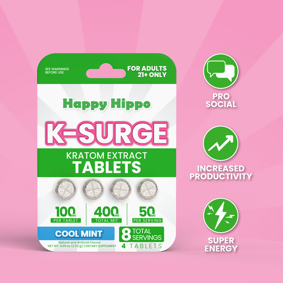 (NEW) K-Surge Kratom Extract Tablets (4 Count Pack)