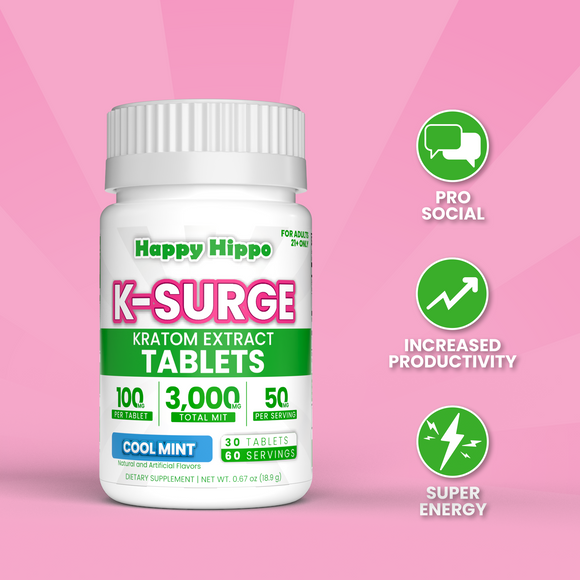 (NEW) K-Surge Kratom Extract Tablets (4 Count Pack)