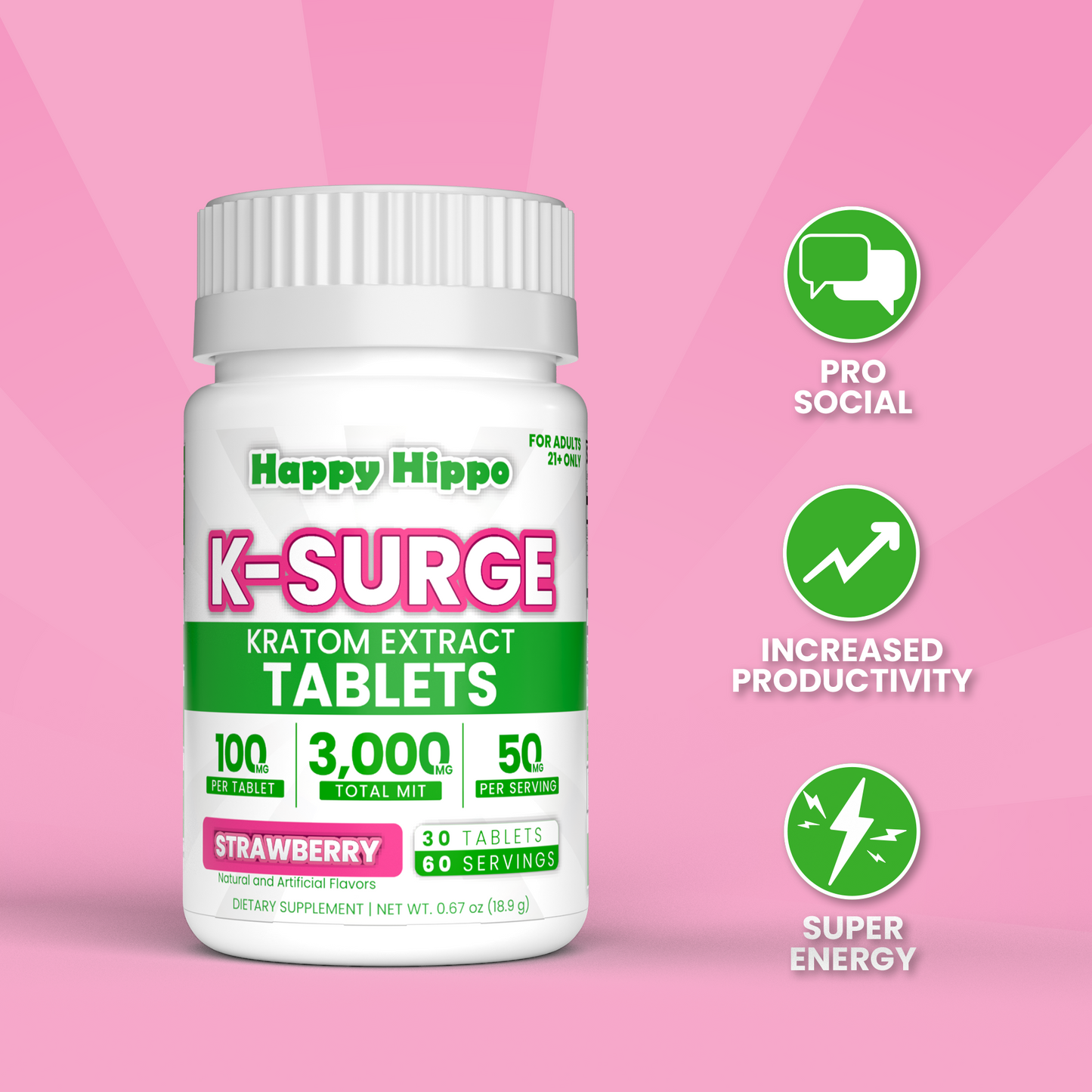 (NEW) K-Surge Kratom Extract Tablets