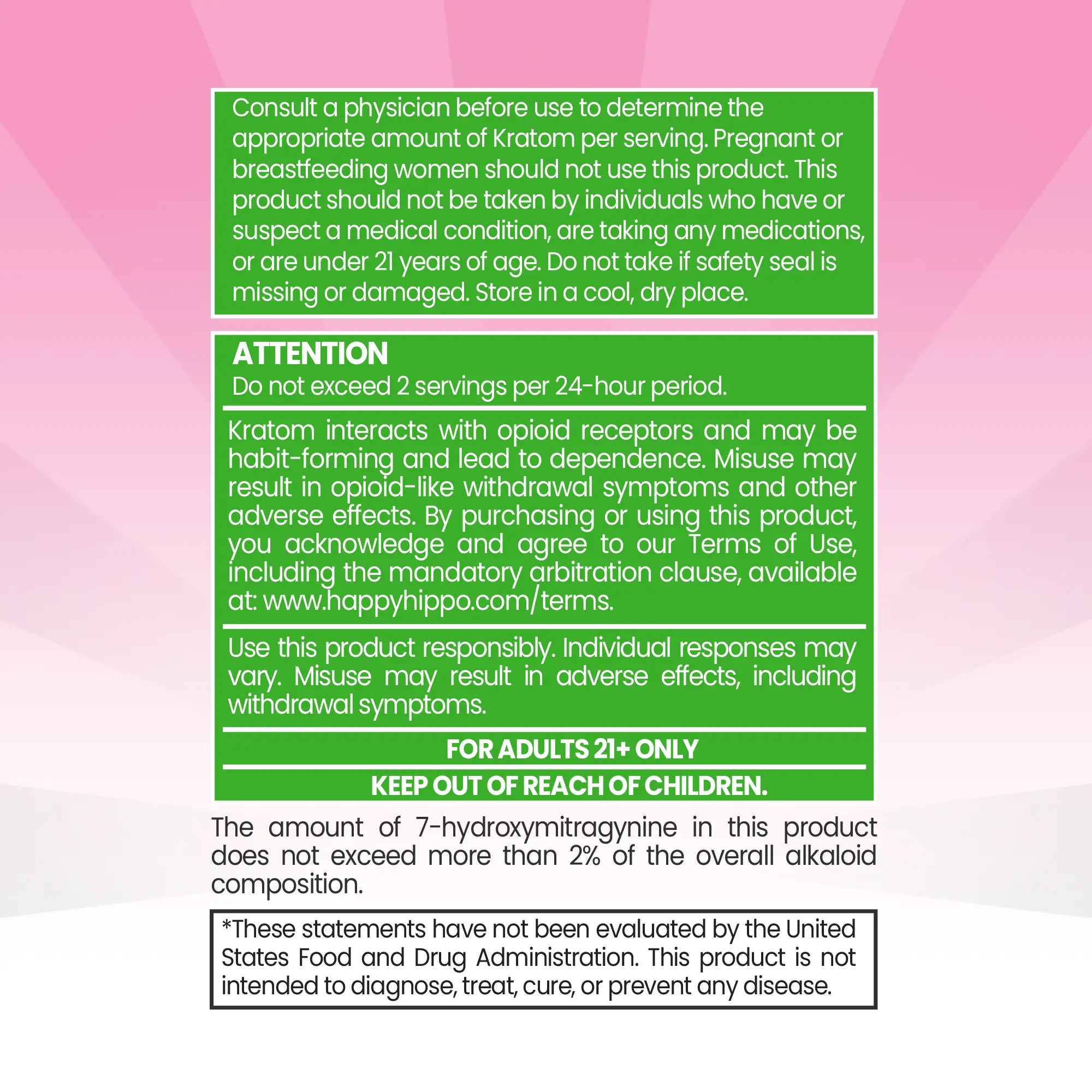 Horn Maeng Da Kratom Powder Bundle