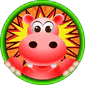 Forum avatar depicting red hippo character standing in front of an explosive yellow and red background.