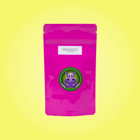 Product Image - Bag of Happy Hippo Vanuatu Instant Kava Powder-  Ceremonial Kava Powder